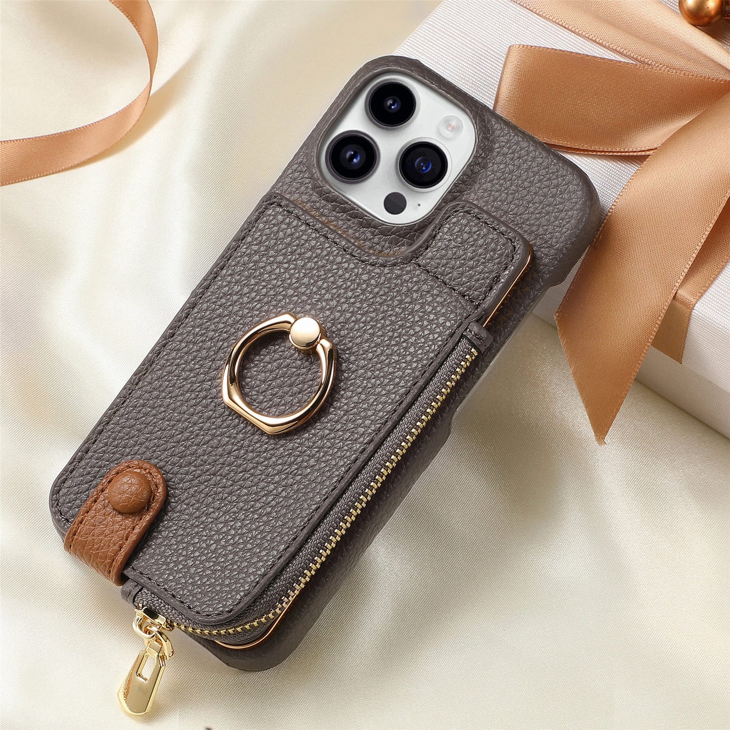 iPhone Ring Holder Wallet Case