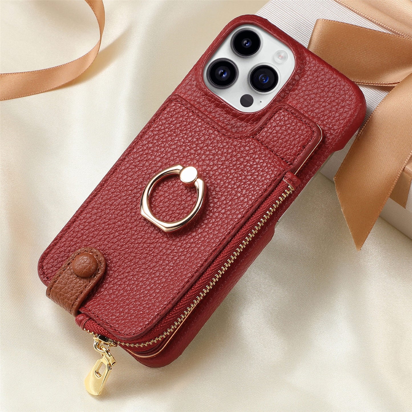 iPhone Ring Holder Wallet Case