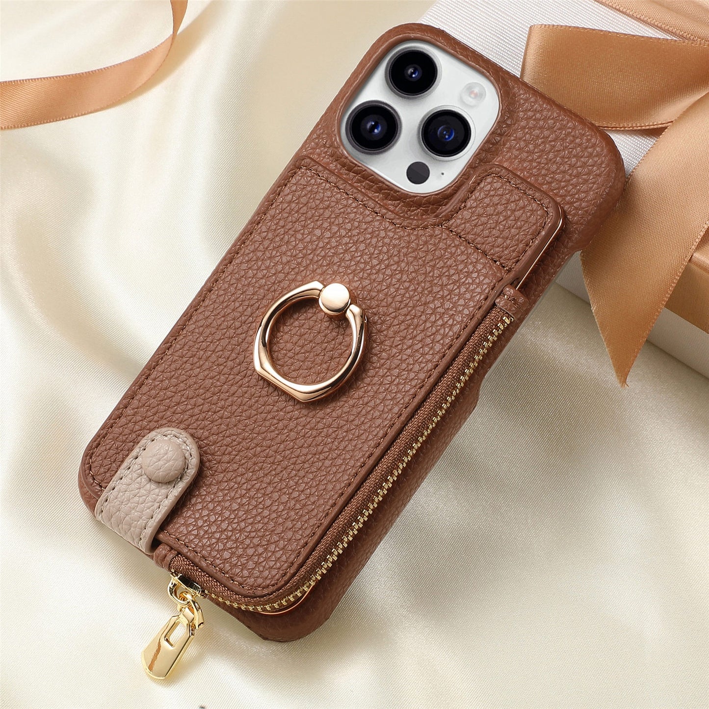 iPhone Ring Holder Wallet Case