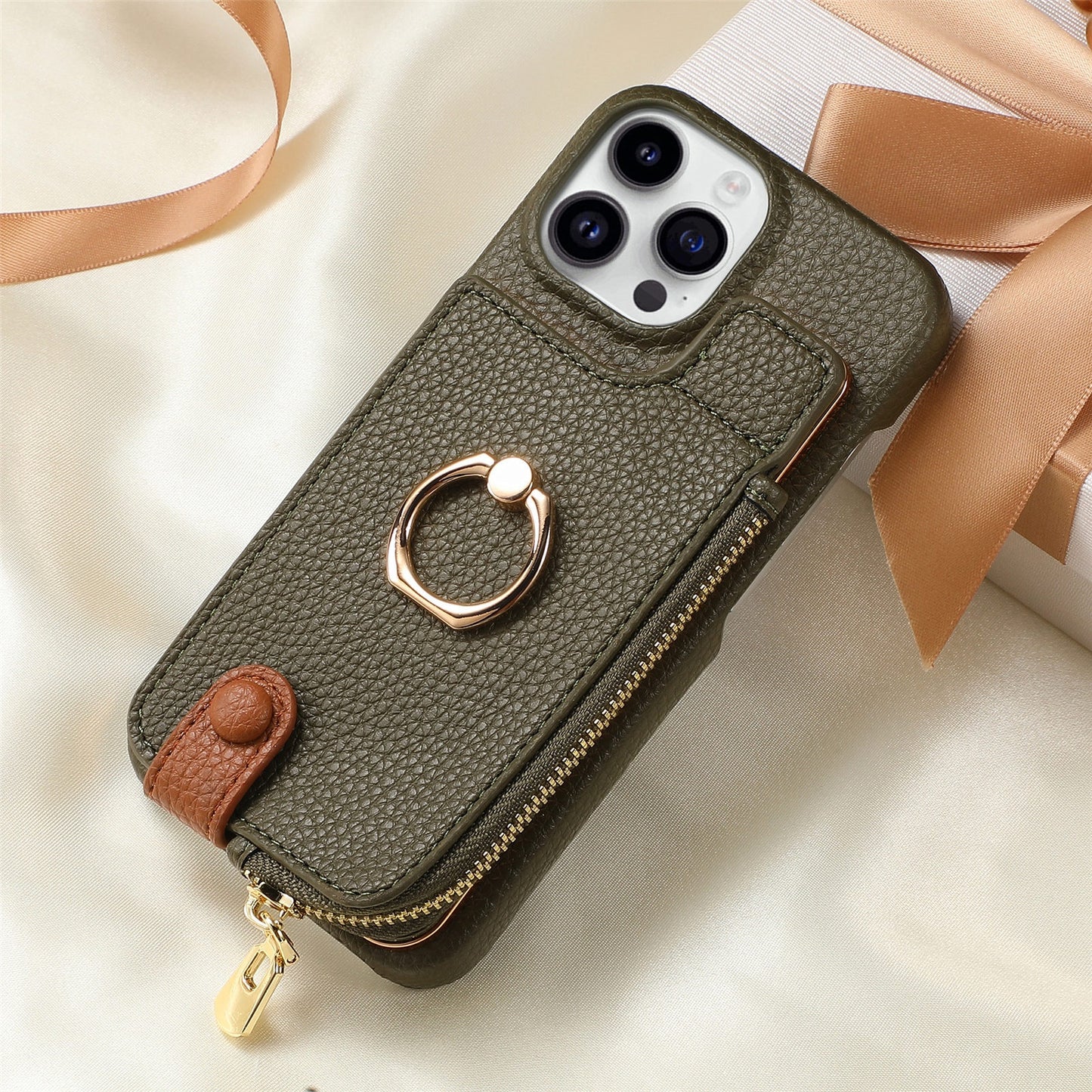 iPhone Ring Holder Wallet Case