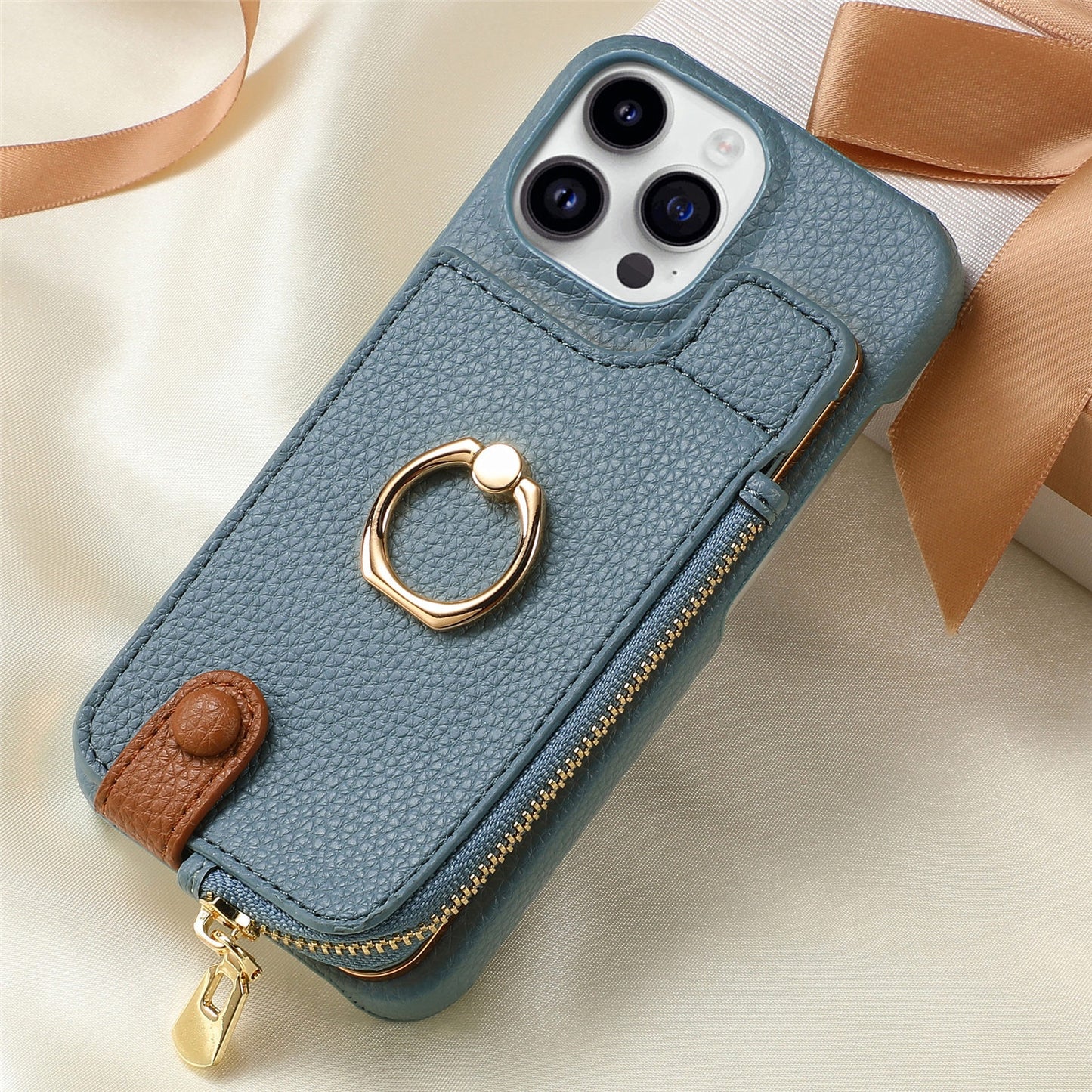 iPhone Ring Holder Wallet Case